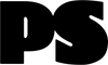 Black 'PS' logo on a white background