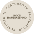 Circular badge with 'Good Housekeeping' text on a white background