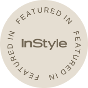 Circular badge with 'InStyle' branding on a white background